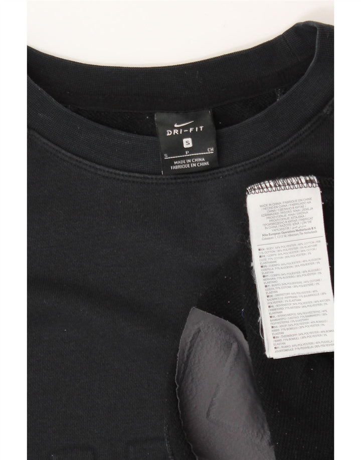 NIKE Damen-Sweatshirt mit übergroßem Crop-Grafikmotiv, Gr. 10, Größe S, Schwarz
