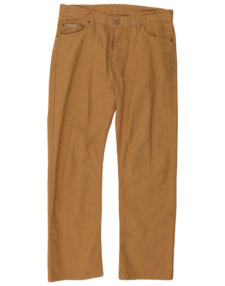 Calvin Klein Herren Straight Jeans W33 L29 Beige Baumwolle