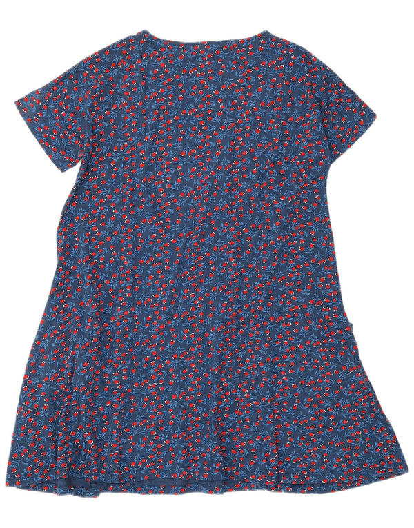 Seasalt Cornwall A-Linien-Kleid für Damen, UK 14, Größe L, Marineblau mit Blumenmuster, Baumwolle