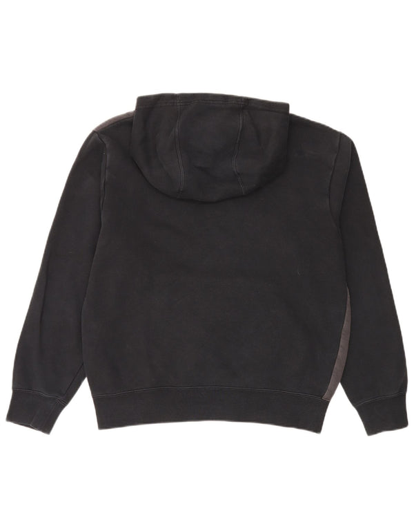 Nike Mens Graphic Hoodie Jumper Small Black Colourblock Cotton