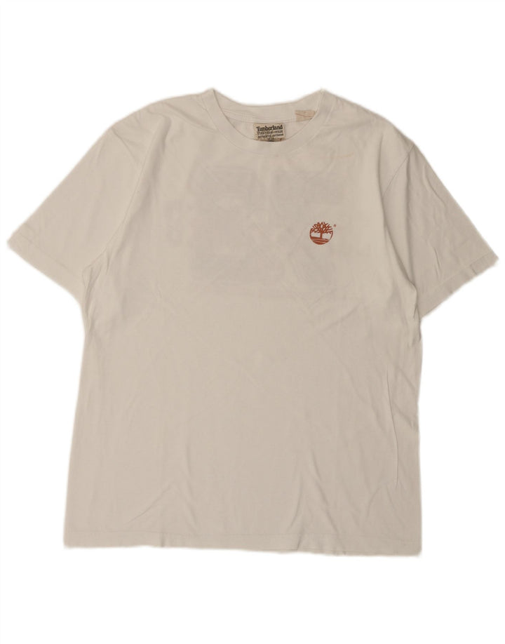 Timberland Herren-T-Shirt mit Grafik, groß, aus weißer Baumwolle