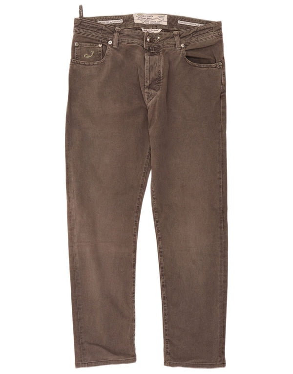 Jacob Cohen Herren Slim Jeans W36 L30 Graue Baumwolle