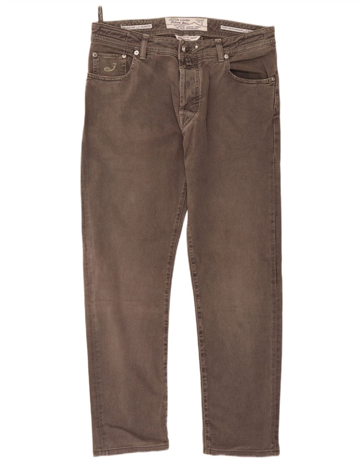 Jacob Cohen Herren Slim Jeans W36 L30 Graue Baumwolle