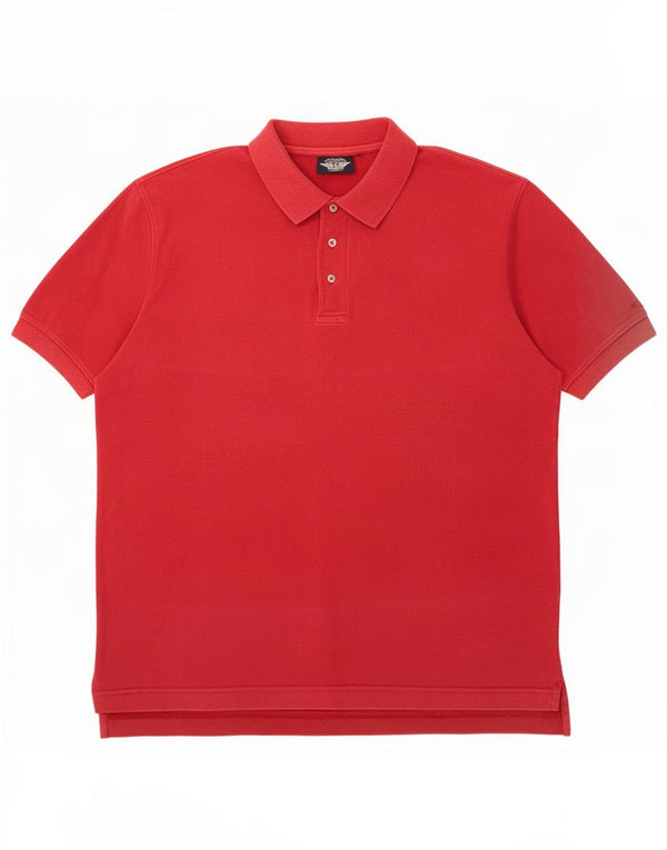 Dockers Herren-Poloshirt, groß, rote Baumwolle