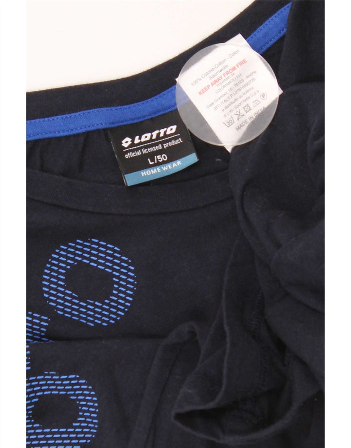 Lotto Herren-T-Shirt mit Grafik, groß, marineblau, Baumwolle