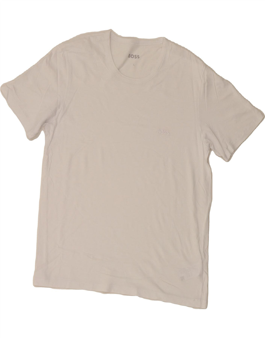 HUGO BOSS Mens T-Shirt Top Large White Cotton Vintage Hugo Boss and Second-Hand Hugo Boss from Messina Hembry 