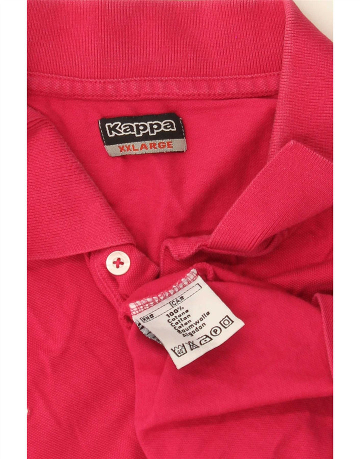 Kappa Herren Poloshirt 2XL Rosa Baumwolle