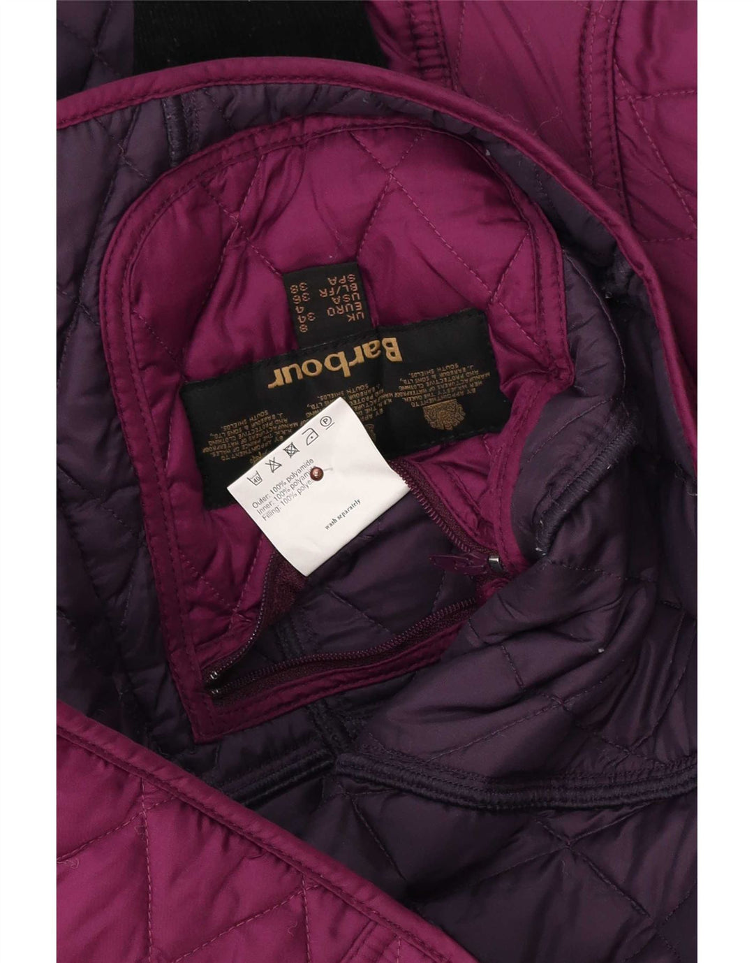 Barbour Damen Steppjacke UK 8 Small Lila Polyester