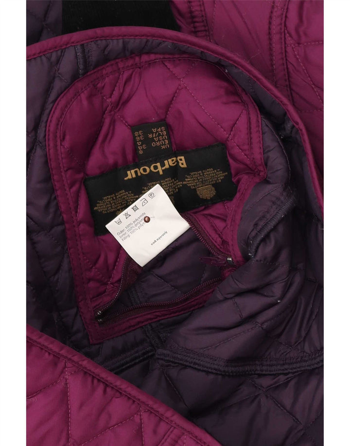 Barbour Damen Steppjacke UK 8 Small Lila Polyester