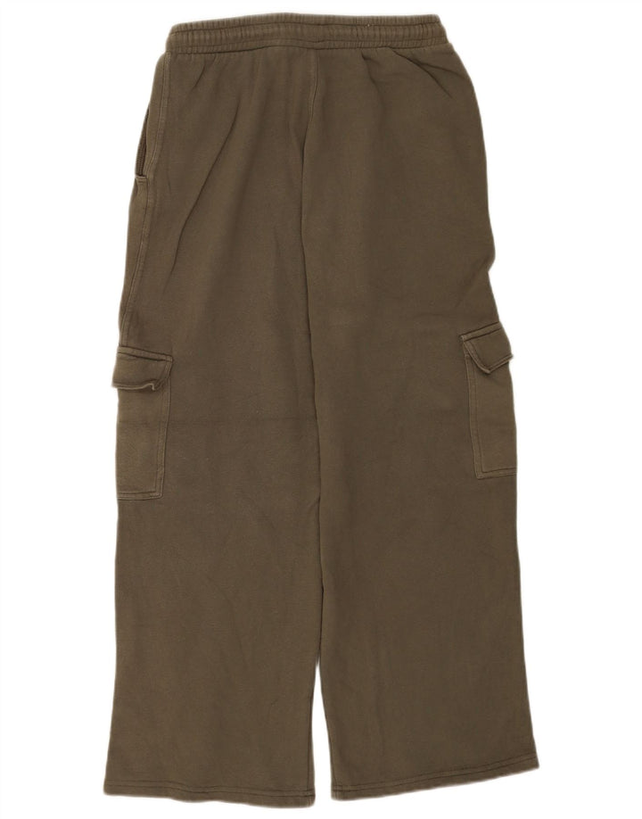 Zara Damen Cargo-Trainingshose UK 12 Medium Khaki Baumwolle