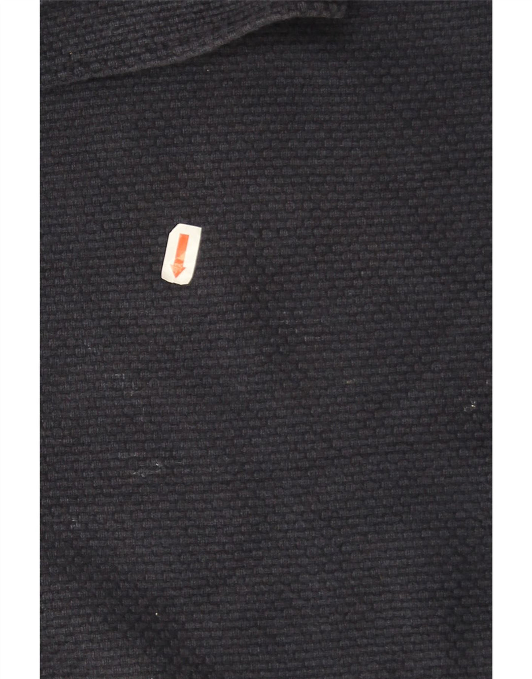 Massimo Dutti Herren-Pullover mit Knopfkragen, 2XL, marineblaue Baumwolle