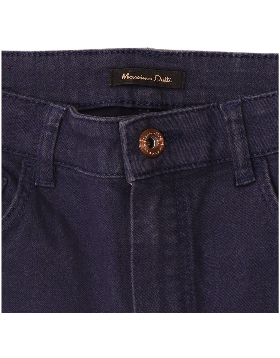 Massimo Dutti Damen Slim Freizeithose W26 L26 Marineblau