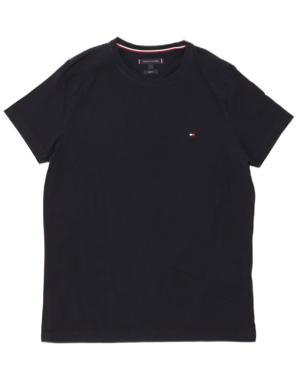 Tommy Hilfiger Herren Slim Fit T-Shirt Top Large Marineblau