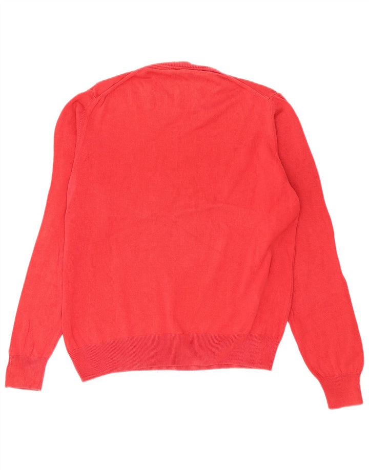 Zara Herren-Pullover mit Rundhalsausschnitt, Größe L, Rot