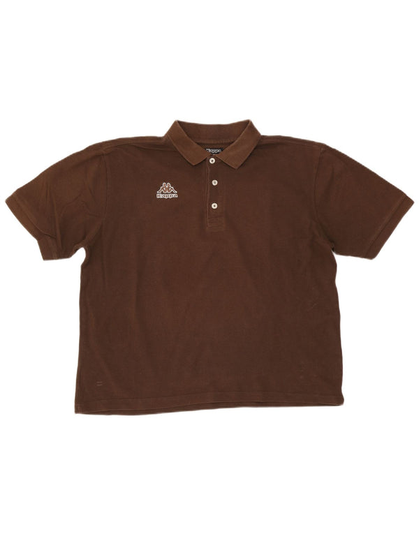 Kappa Herren Poloshirt XL Braun Baumwolle