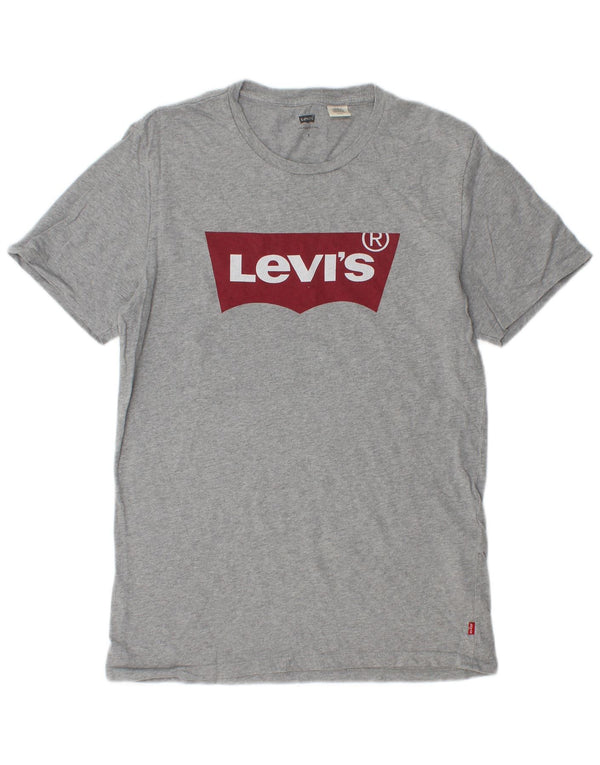 LEVI'S Herren-T-Shirt mit Grafik, Größe S, graue Baumwolle