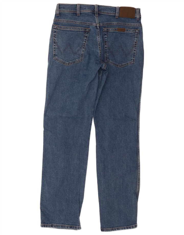 Wrangler Herren Straight Jeans W33 L32 Blaue Baumwolle