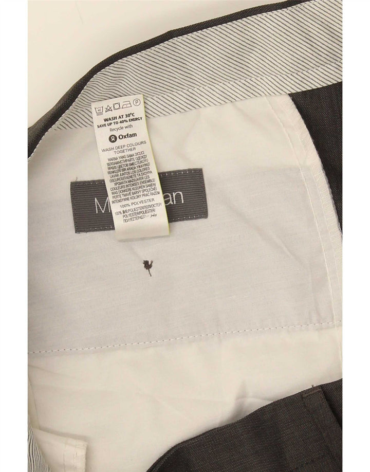 Marks & Spencer Herren-Anzughose mit Pegged-Anzug, W36, L31, graues Polyester