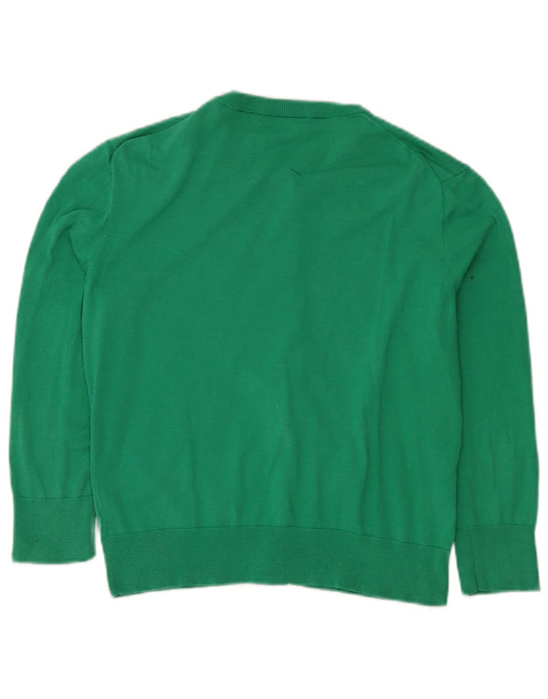 J. Crew Damen-Cardigan-Pullover UK 14 Große grüne Baumwolle