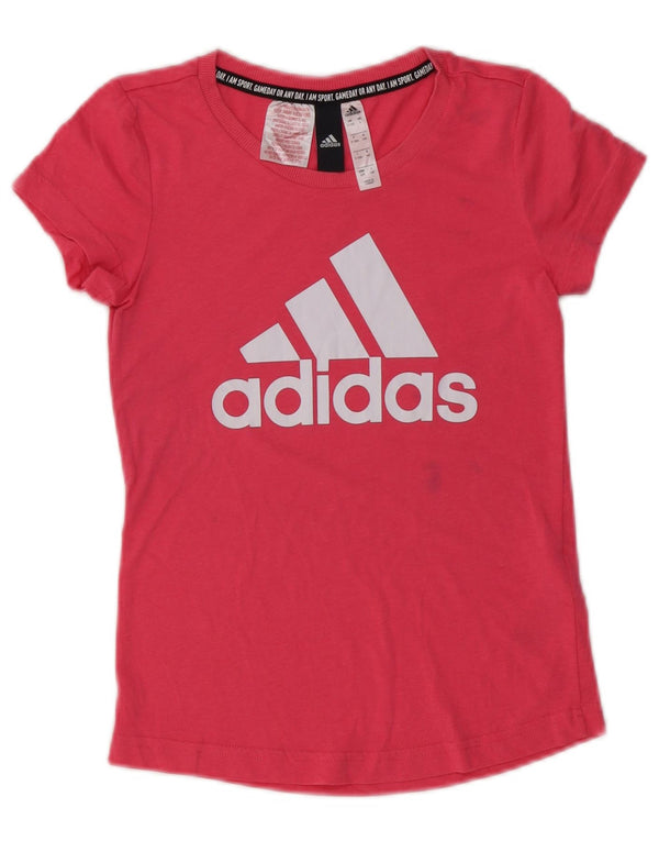 Adidas Mädchen Grafik T-Shirt Top 9–10 Jahre rosa Baumwolle