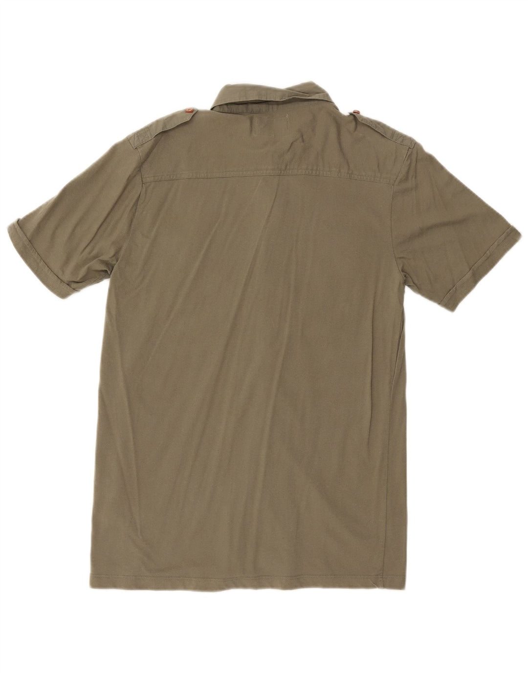 WRANGLER Herren-Militär-Kurzarmhemd, klein, Khaki, Baumwolle