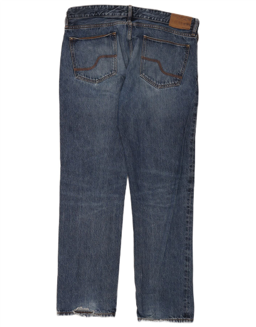 Fat Face Herren Straight Jeans W36 L32 Blaue Baumwolle