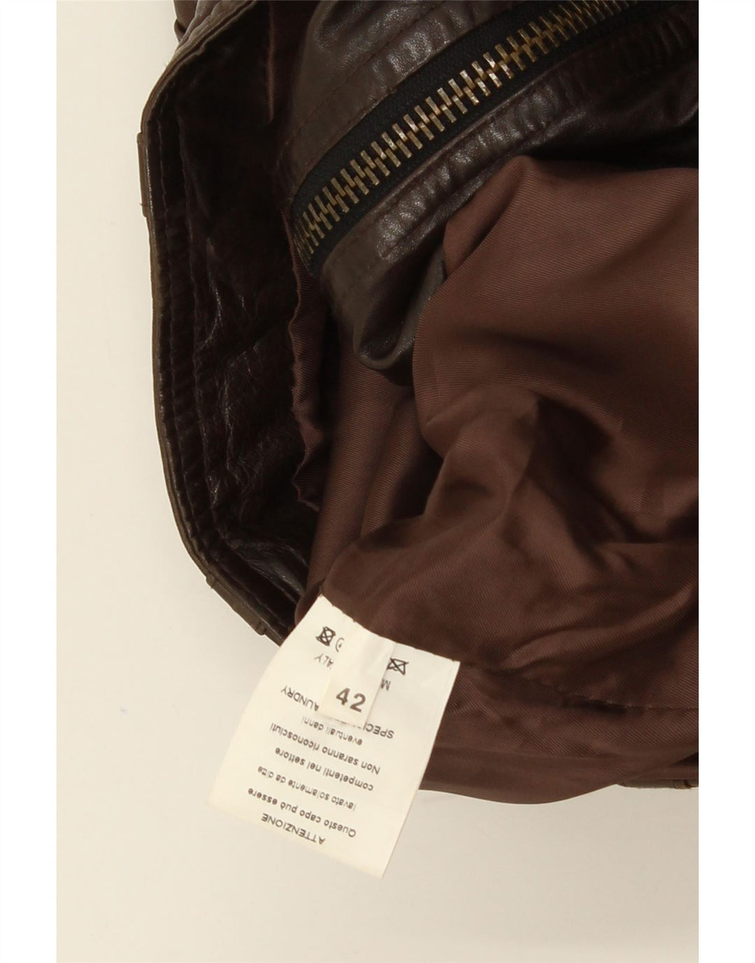 Vintage Damen Lederjacke IT 42 Mittelbraunes Leder