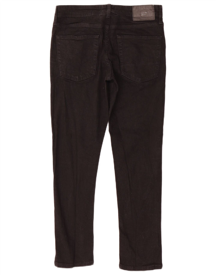 Jack & Jones Herren Slim Jeans W32 L30 Schwarze Baumwolle