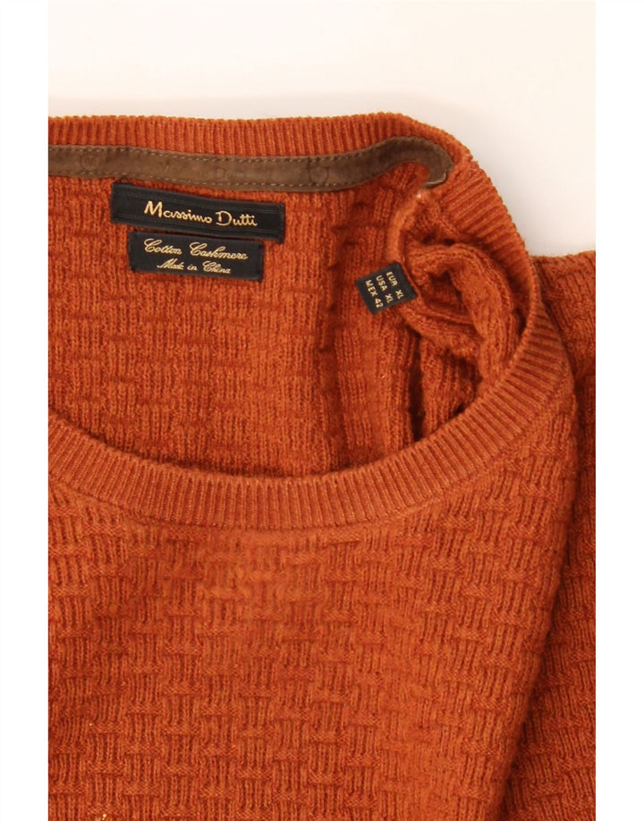 MASSIMO DUTTI Mens Crew Neck Jumper Sweater XL Brown Vintage Massimo Dutti and Second-Hand Massimo Dutti from Messina Hembry 
