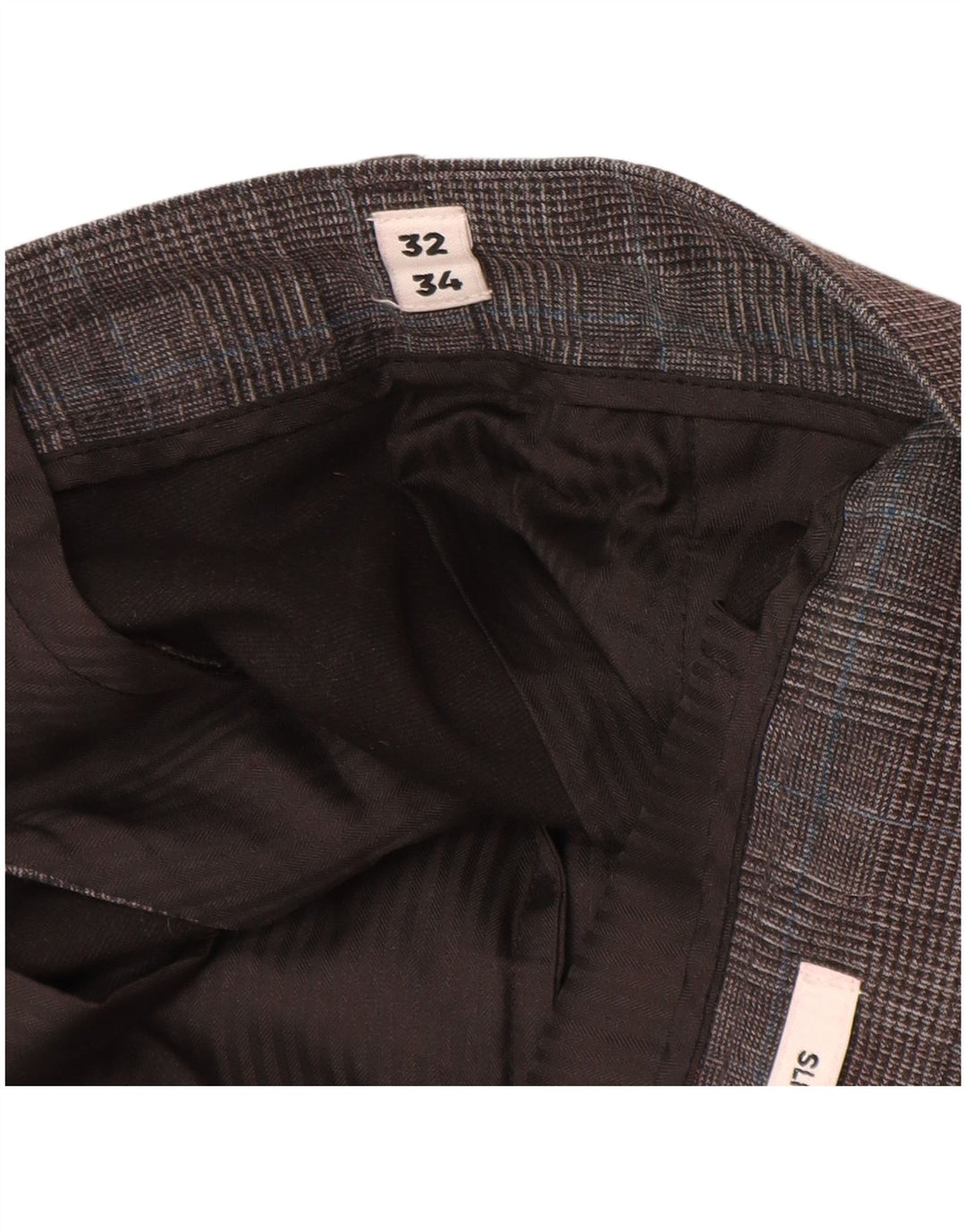 Jack & Jones Slim Chino-Hose für Herren, W32, L34, graues Hahnentritt-Polyester