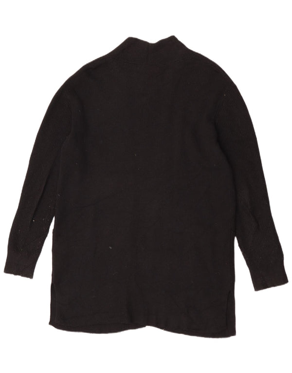 Marks & Spencer Damen Longline Open Cardigan Pullover UK 12 Medium Schwarz