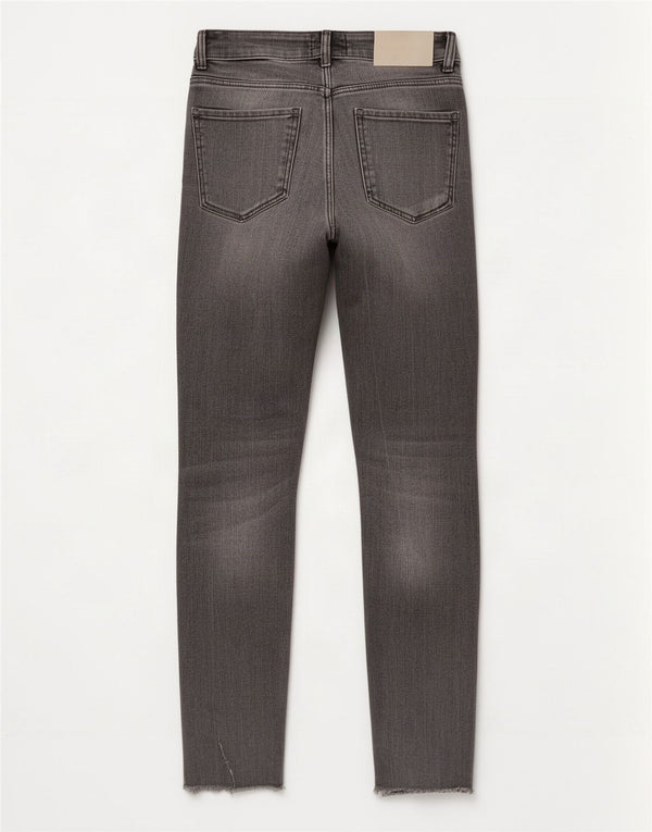 Zara Damen Trafaluc Distressed Skinny Jeans EU 36 XS W26 L27 Grau