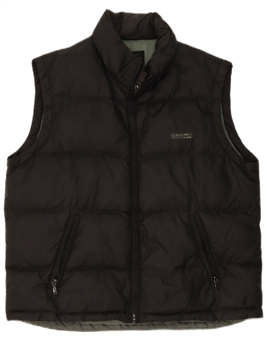Gas Herren Wattierte Weste UK 40 Large Schwarz Polyamid