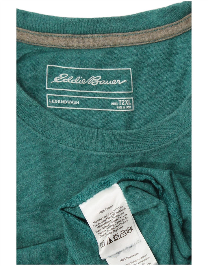 EDDIE BAUER Herren T-Shirt Top 2XL Grüne Baumwolle