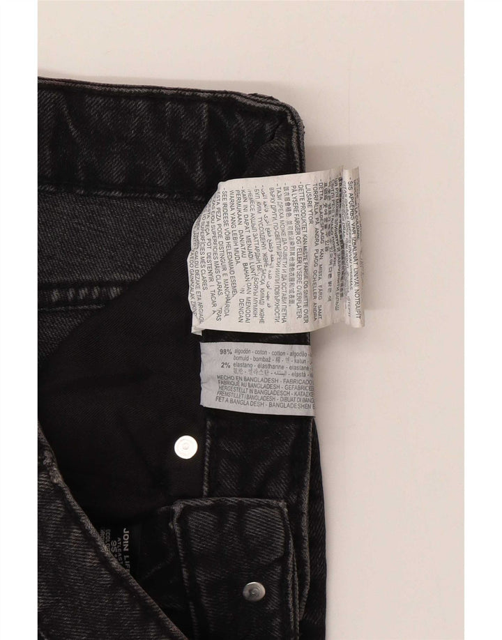 Zara Damen Mini-Jeansrock, Größe S, Größe 26, Grau, Baumwolle