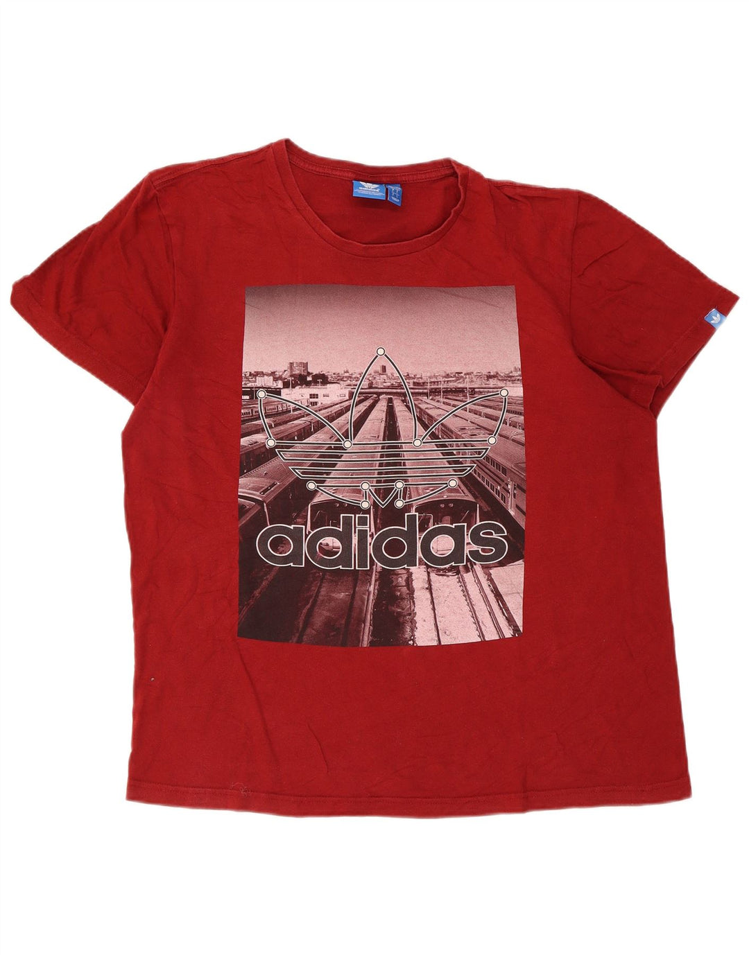 Adidas Herren Grafik T-Shirt Top Large Rot