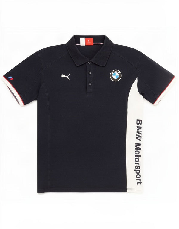 Puma Mens BMW Motorsport Graphic Polo Shirt 2XL Navy Blue Colourblock