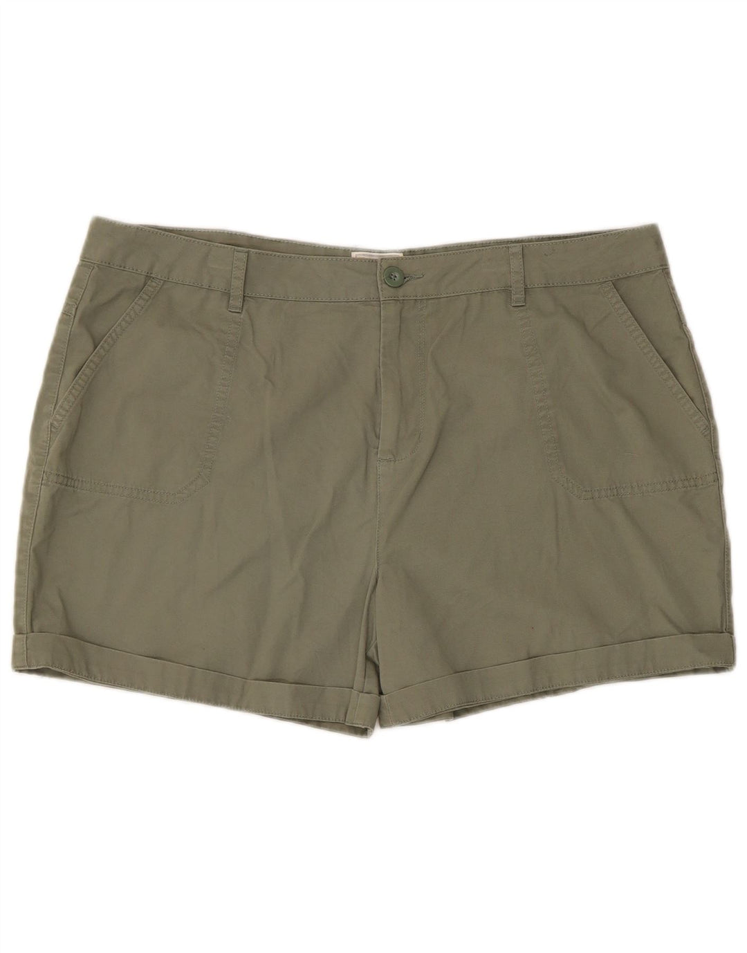 Mountain Warehouse Damen-Cargoshorts W38 XL Khaki Baumwolle