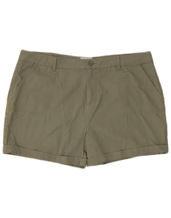 Mountain Warehouse Damen-Cargoshorts W38 XL Khaki Baumwolle