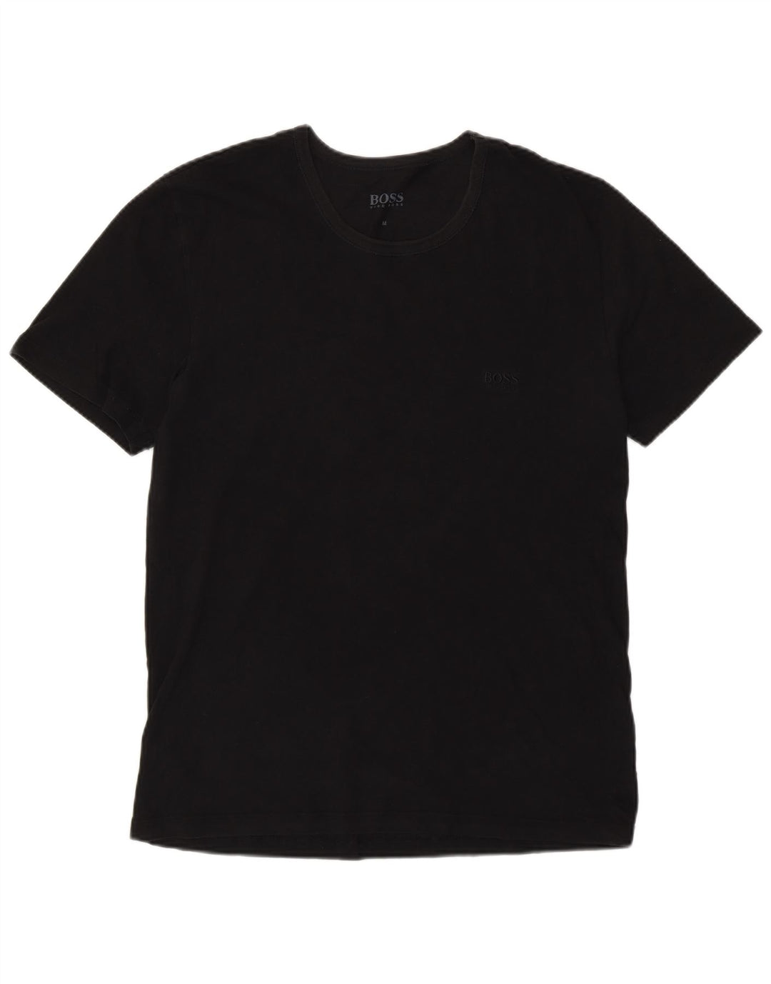 Hugo Boss Herren T-Shirt Top Medium Schwarz Baumwolle