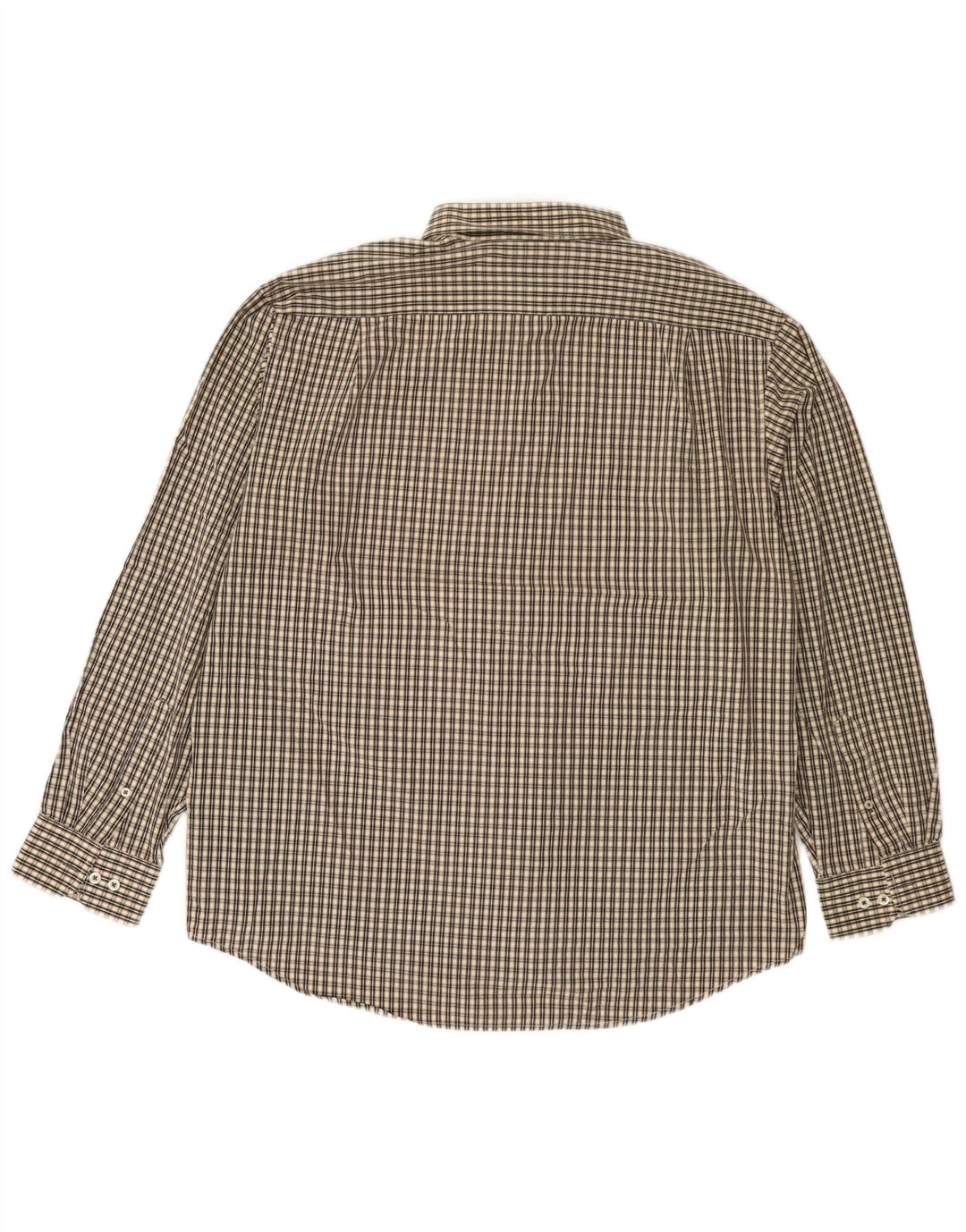 Izod Herren-Hemd, pflegeleicht, XL, Beige, Gingham-Baumwolle