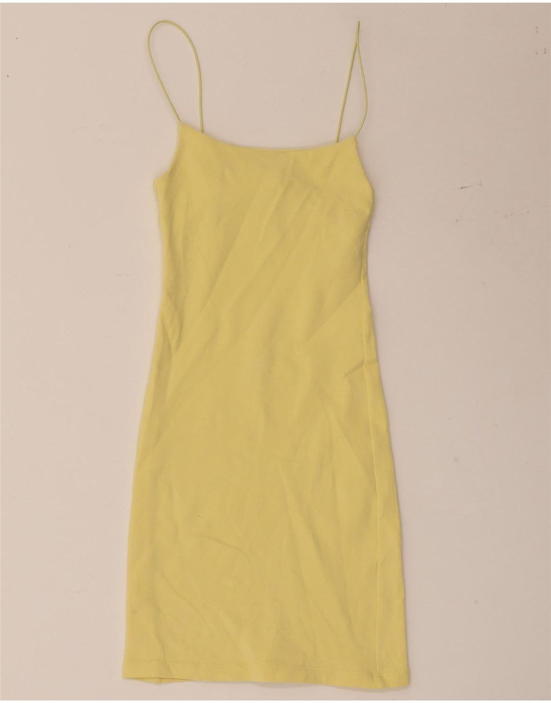 Zara Damen Slip Dress UK 8 Small Gelb