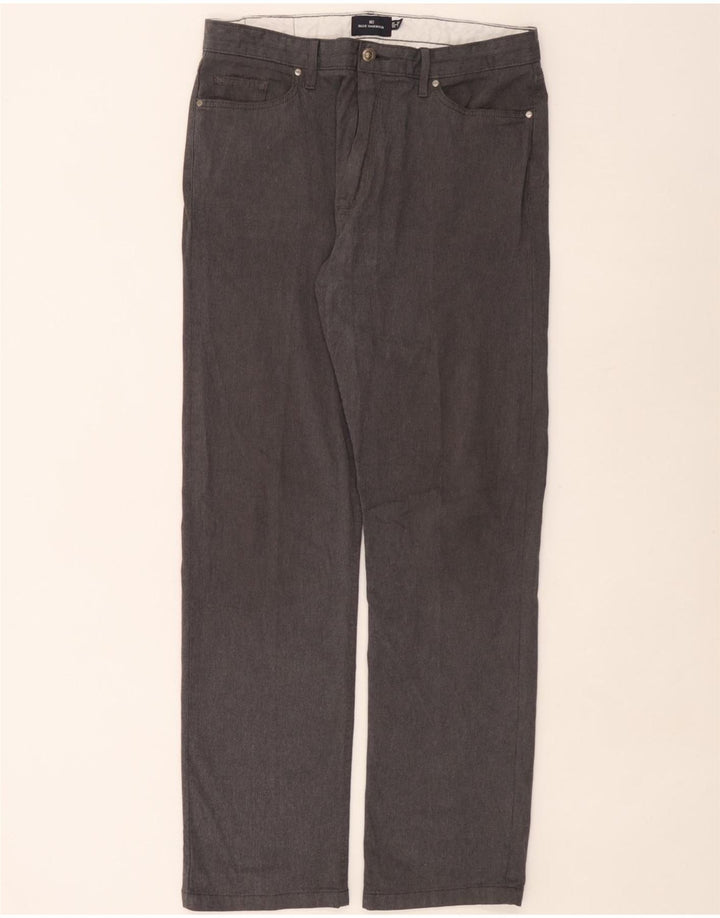 Marks & Spencer Herren Blue Harbour Straight Freizeithose W36 L33 Grau