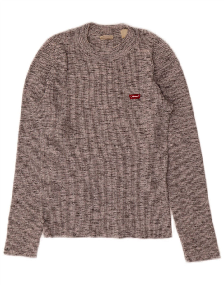 Levi's Damen-Pullover mit Rollkragen, Größe S, Gr. 8, Grau meliert