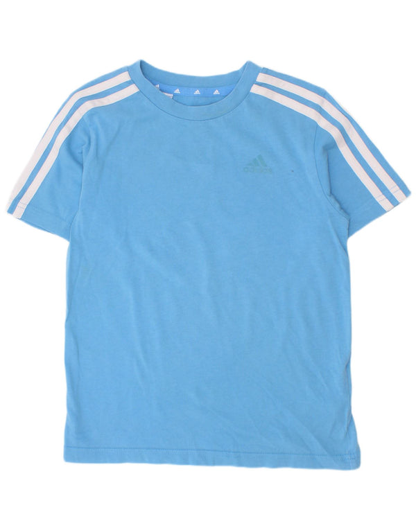 Adidas Jungen T-Shirt Top 7-8 Jahre Blaue Baumwolle