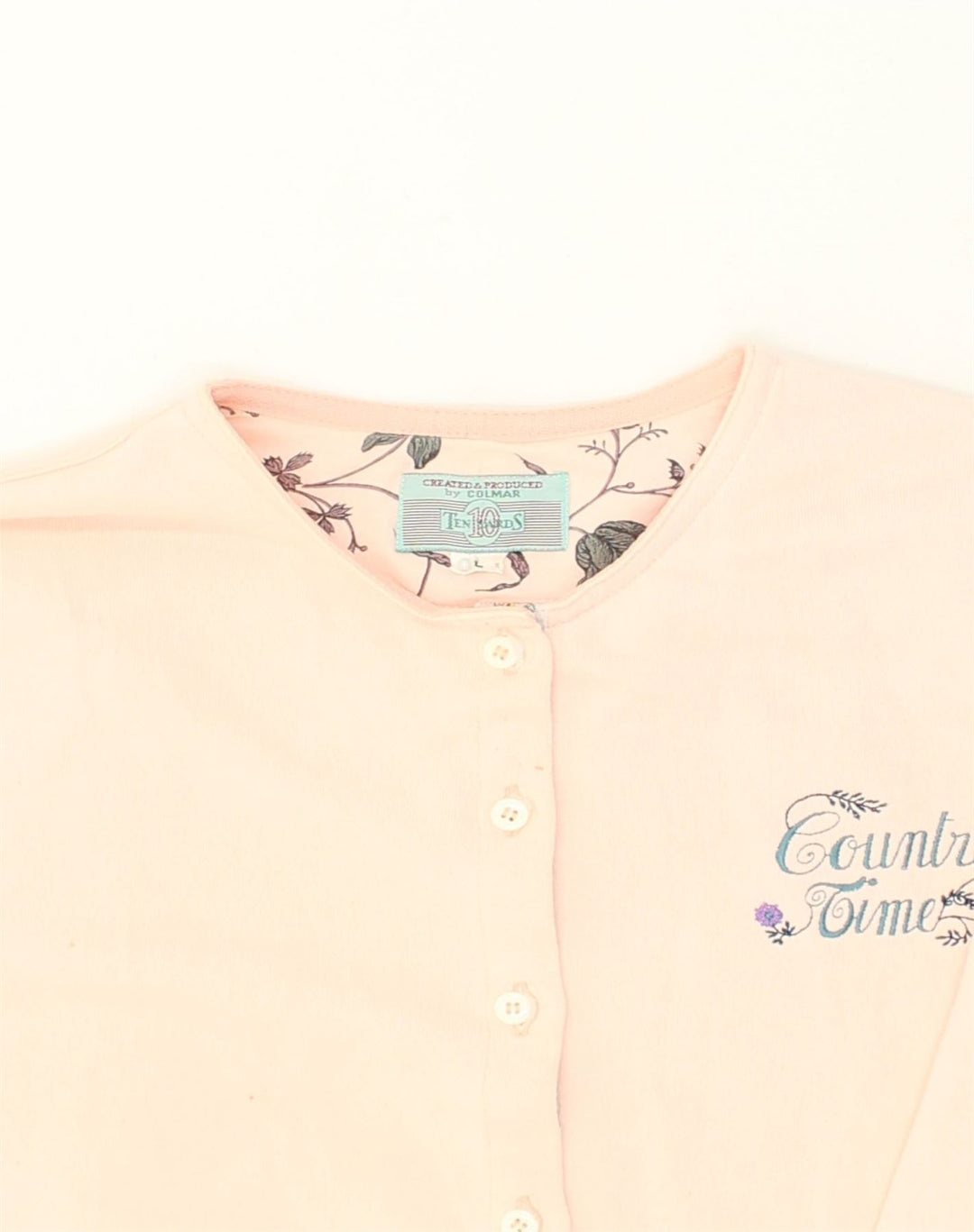 COLMAR Womens Cardigan Sweater UK 16 Large Pink Cotton | Vintage Colmar | Thrift | Second-Hand Colmar | Used Clothing | Messina Hembry 