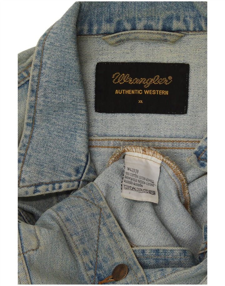 WRANGLER Damen Jeansjacke UK 18 XL Blaue Baumwolle