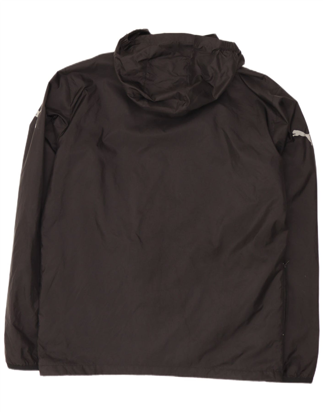 Puma Herren-Regenjacke mit Kapuze, UK 40, großes schwarzes Nylon