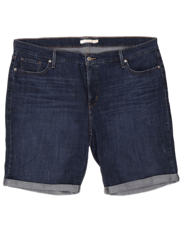 Levi's Damen Denim Classic Fit Bermuda Shorts US 22 3XL W44 Marineblau