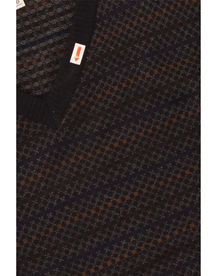 THOMAS LLOYD Herren-Pullover mit V-Ausschnitt, Größe 48, mittelmarineblau gestreift